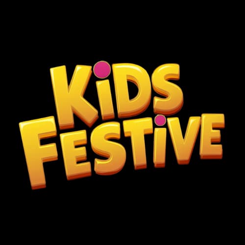 Kids Festive colourful wordmark logo